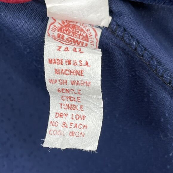 Vintage Lisanne Navy Blue Velour 1/2 Zip Velvet Robe Housecoat Women's Small - Picture 10 of 11